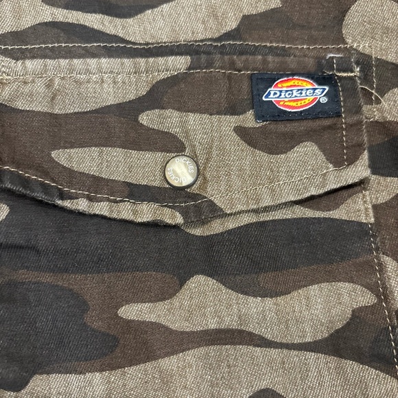 Dickies Men Camo Long Sleeve Logo Button Down Collared Pocket Shirt Sz Xl 133187 - Picture 4 of 6
